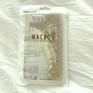 Macbou Golden Glitter Jelly Case